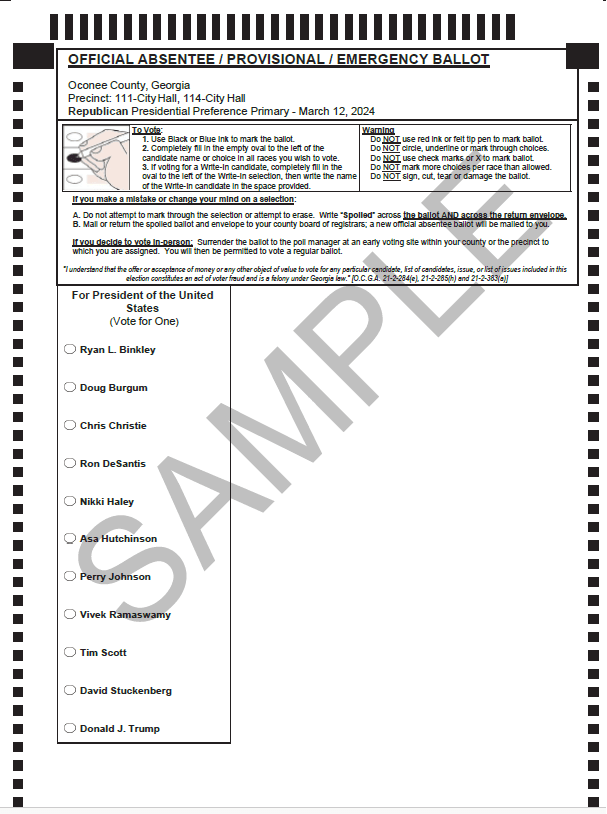 Sample Ballot Rep
